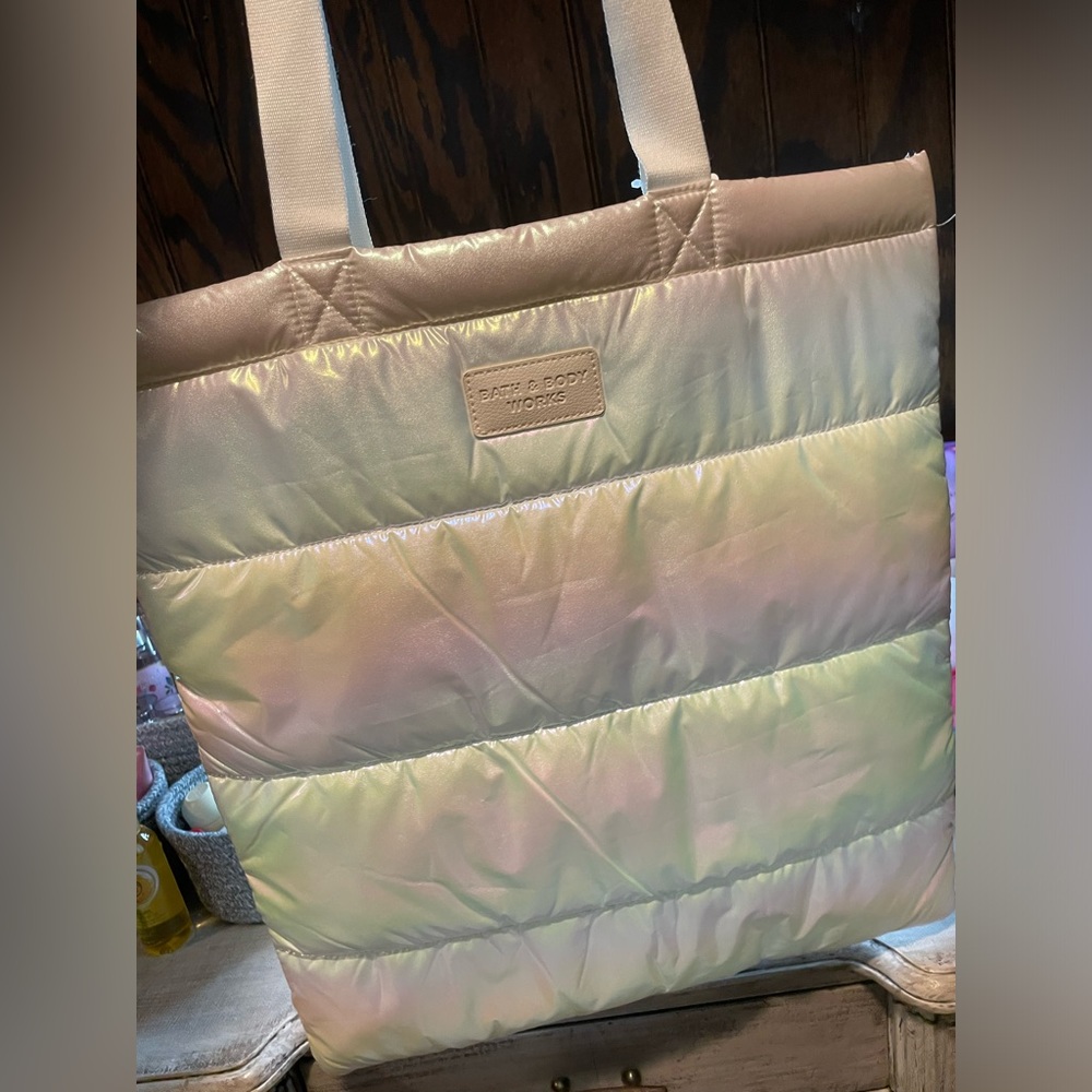 Bath and body works iridescent bag
